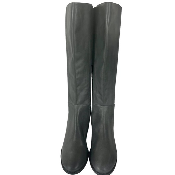 EILEEN FISHER DESTRY KNEE HIGH LEATHER BOOTS IN GRAPHITE NWOT WOMEN'S SIZE 11 - Picture 2 of 15